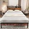 Costway Twin/Full/Queen Bed Frame with Storage Headboard Charging Station 18W USB C Port Rustic Brown